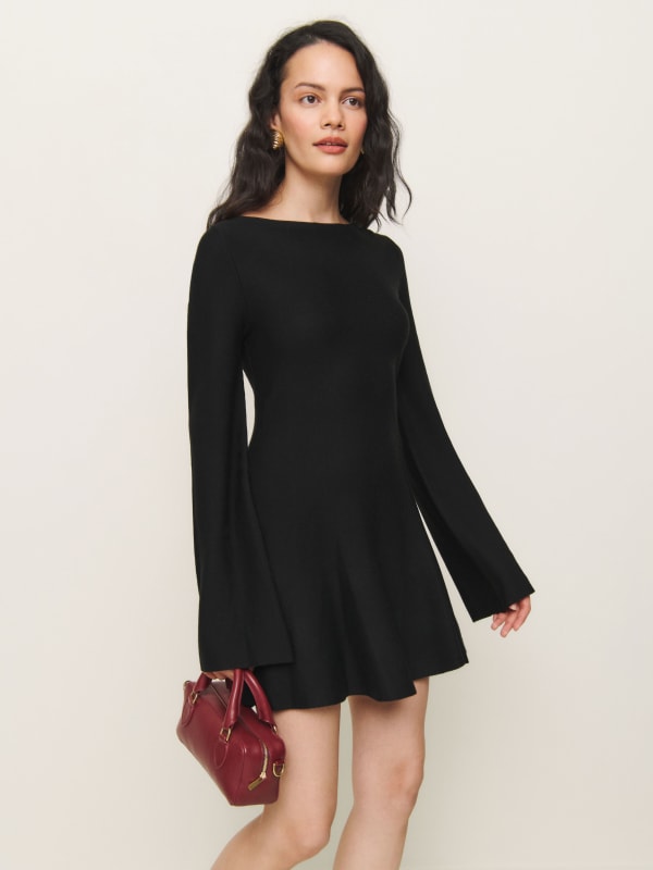 Kit Merino Sweater Dress - Black